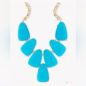 Kendra Scott Harlow statement necklace in turquoise